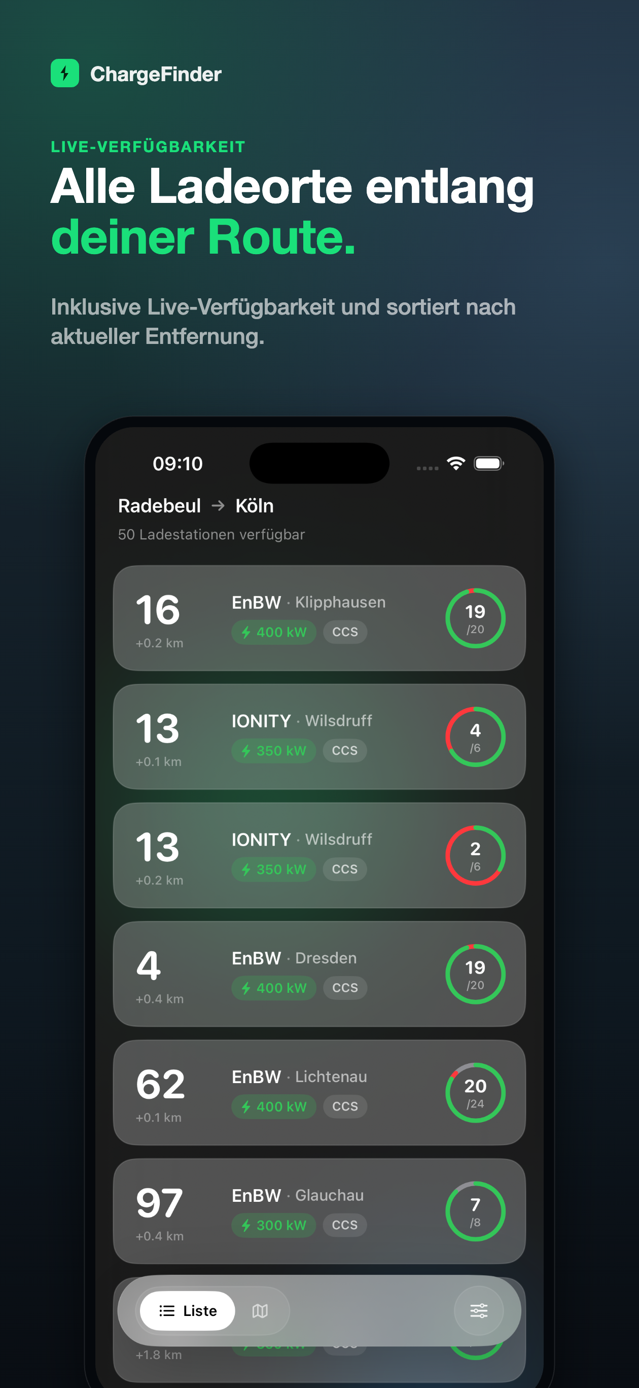 ChargeAlong App Screenshot